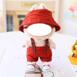 Suitable for 17cm trendy dolls full body suit - red