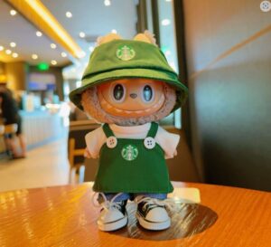 labubu clothes Starbucks overalls